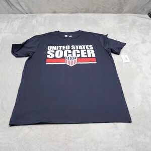 Icon Sports Shirt Mens Small Blue Team USA Football Graphic Tee Fan Gear NEW